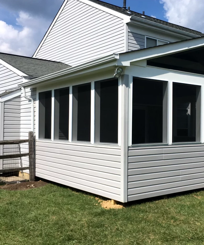 screened porch of a housee